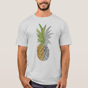 Ananas Halbfarbe und Halbfarbe Schwarz-weiß T-Shirt