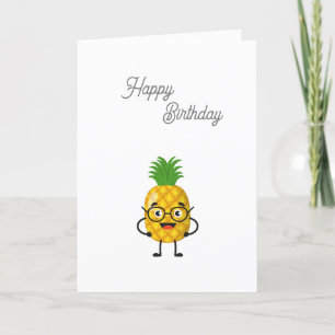 Ananas Happy Birthday Card Dankeskarte