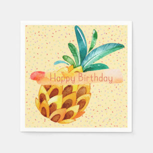 Ananas Happy Birthday Serviette