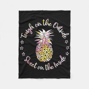 Ananas Hart Außen Süß Innen Strand Sommer  Fleecedecke