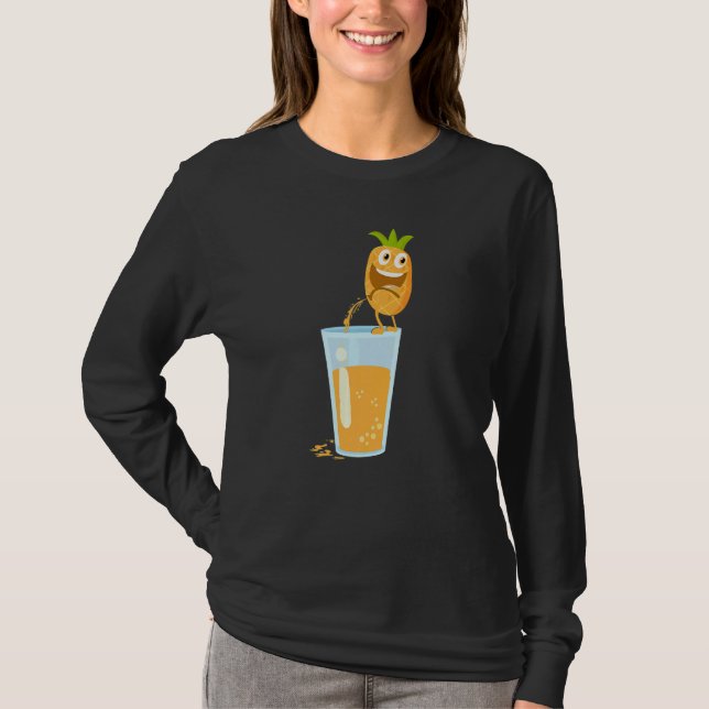Ananas Hawaiian Aloha Tropical Honolulu Frauen m T-Shirt (Vorderseite)