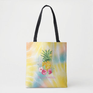 Ananas, Hibiskus-Wasserfarbe-Regenbogen-Tie-Dye