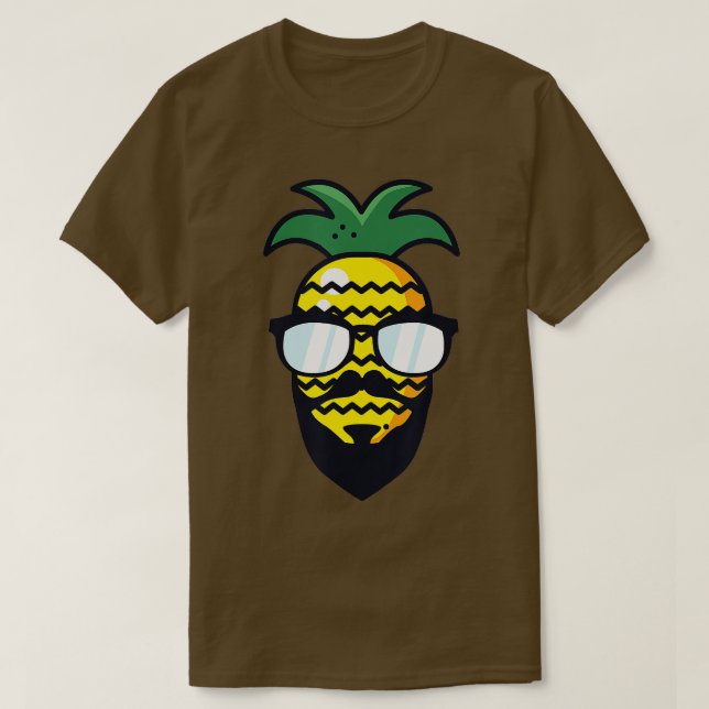 Ananas-Hipster T-Shirt (Design vorne)