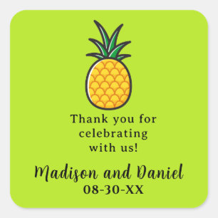 Ananas Hochzeit Tropischer Gefallen Sticker
