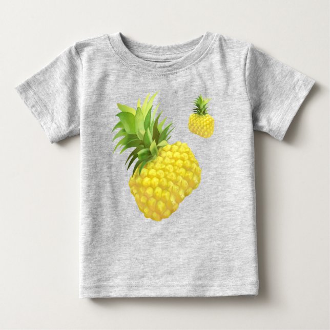 Ananas-Illustration Baby T-shirt (Vorderseite)
