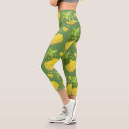 Ananas-Illustration Capri Leggings