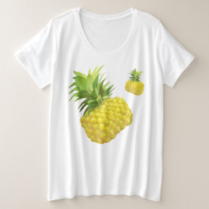 Ananas-Illustration Große Größe T-Shirt