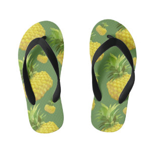 Ananas-Illustration Kinderbadesandalen
