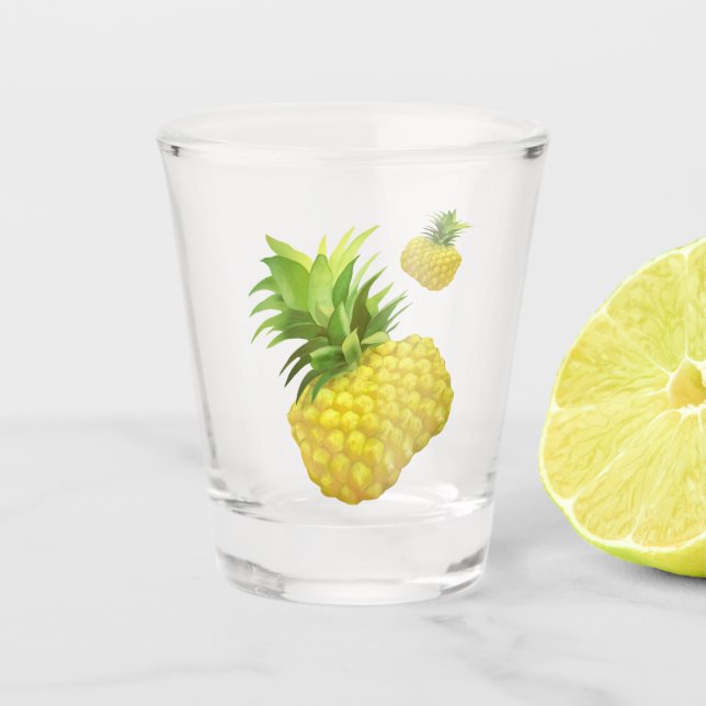 Ananas-Illustration Schnapsglas (Vorderseite)
