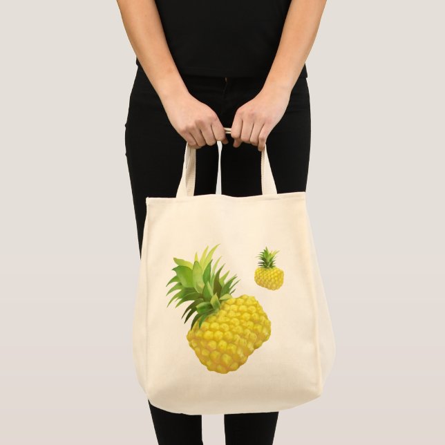 Ananas-Illustration Tragetasche (Vorderseite (Produkt))