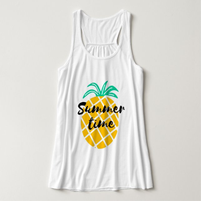Ananas im Sommer Tank Top (Design Vorderseite)
