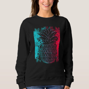 Ananas im Techno-Farbfestival Synthesizer Wh Sweatshirt