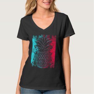 Ananas im Techno-Farbfestival Synthesizer Wh T-Shirt