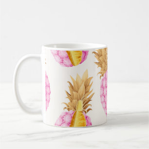 Ananas in Rosa: Hoch detailliert Vintag Kaffeetasse