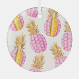 Ananas in Rosa: Hoch detailliert Vintag Ornament Aus Glas