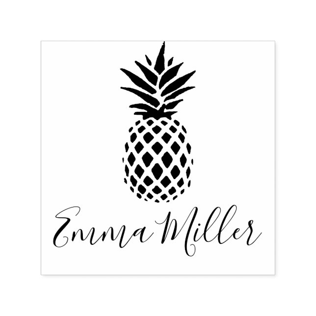 Ananas-Individuelle Name-Signatur Permastempel (Design)