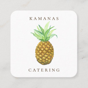Ananas-Insel-Catering-Geschäfts-Karte Quadratische Visitenkarte