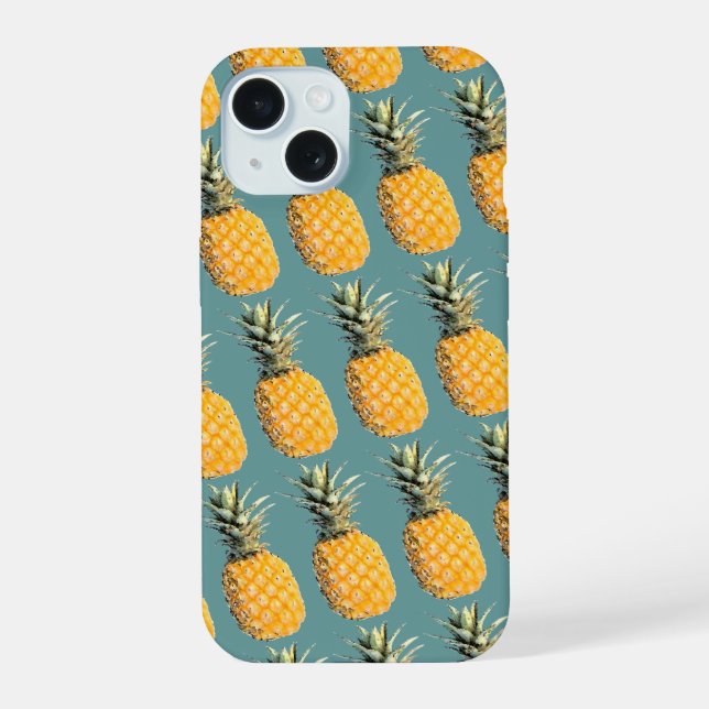 Ananas iPhone 15 Hülle (Rückseite)