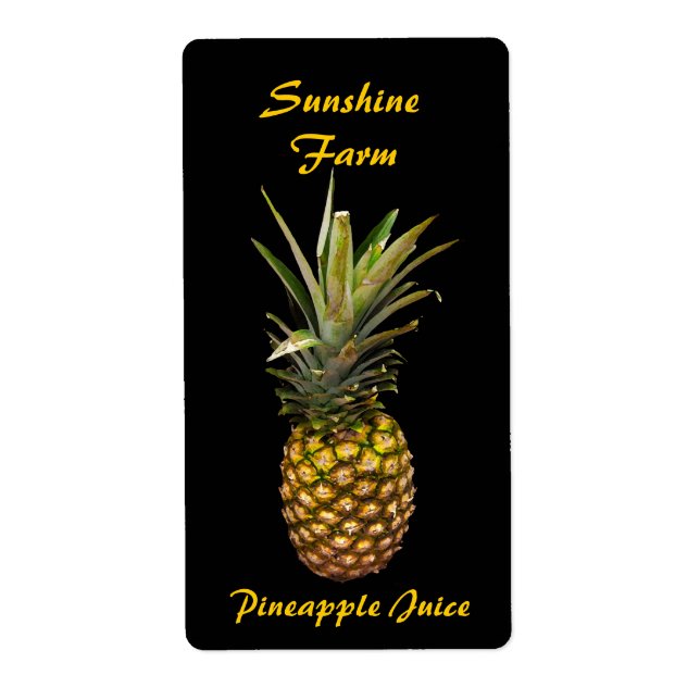 Ananas-Juice-Etiketten (Vorne)
