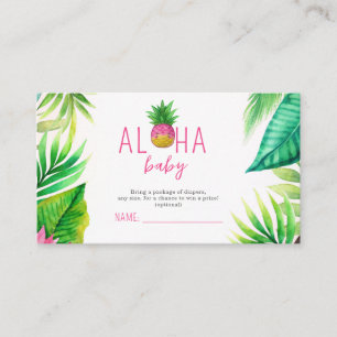 Ananas Jungle Schnuller Pink Girl Baby Dusche Begleitkarte