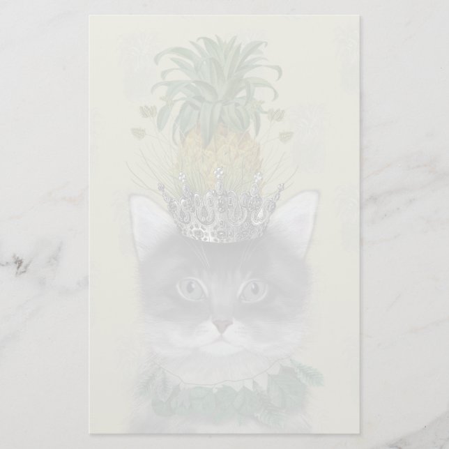 Ananas-Katze Briefpapier (Vorderseite)