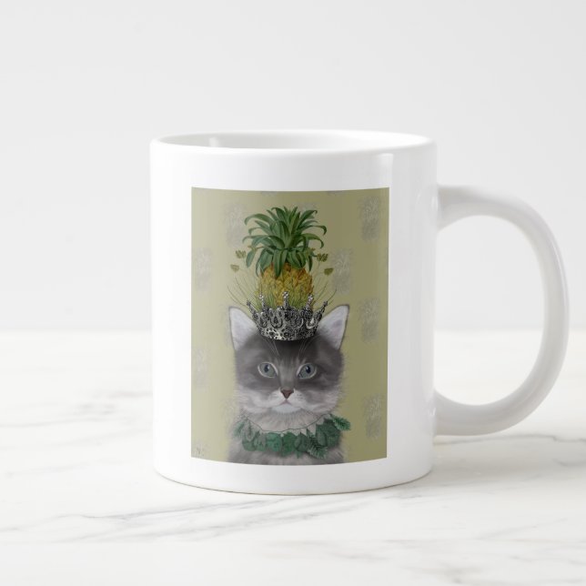 Ananas-Katze Jumbo-Tasse (Rechts)