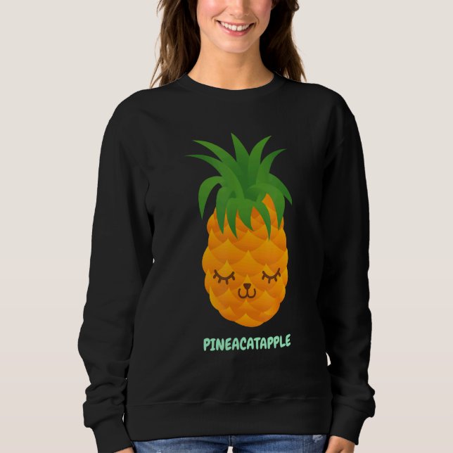 Ananas-Katze Sweatshirt (Vorderseite)