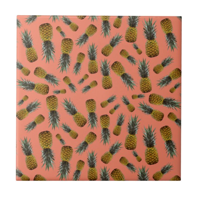 Ananas-Keramik Fliese (Vorderseite)