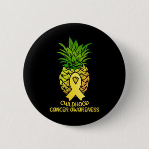 Ananas Kinder Krebs Aufklärung Geschenk Button
