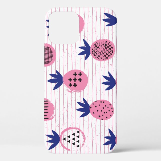 Ananas-Kinderdesign, Vintages Muster. Case-Mate iPhone Hülle (Rückseite)