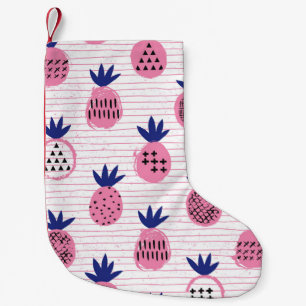 Ananas-Kinderdesign, Vintages Muster. Kleiner Weihnachtsstrumpf