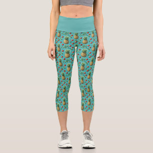 Ananas Kirsch Glückseligkeit Capri Leggings