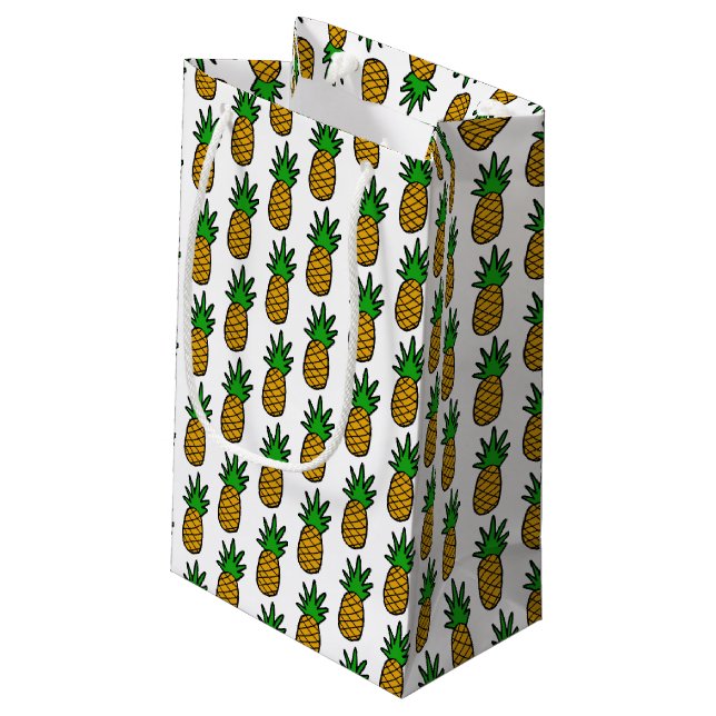 Ananas Kleine Geschenktüte (Rückseite Schrägansicht)