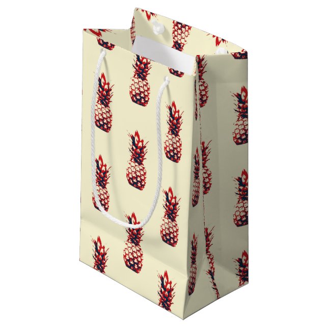 Ananas Kleine Geschenktüte (Vorderseite Schrägansicht)