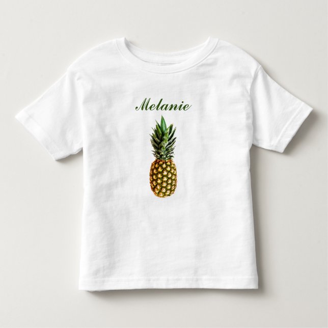 Ananas Kleinkind im Shirt mit individuelle Name (Vorderseite)