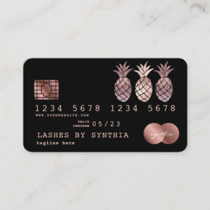Ananas Kreditkarte Styling Gold Visitenkarte