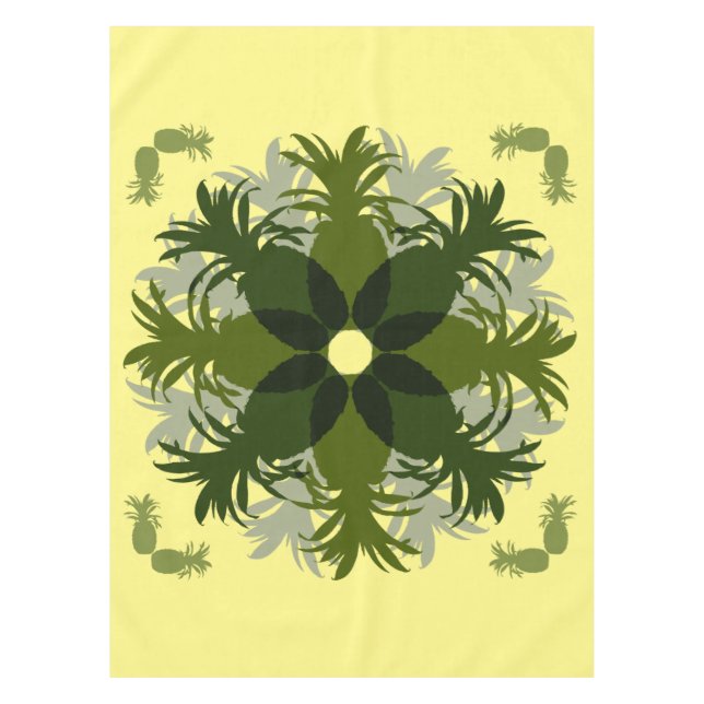 ANANAS-KRONE-MUSTER   TISCHDECKE (Vorderseite)