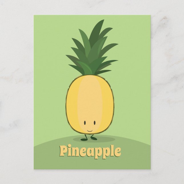 Ananas lächeln | Postkarte (Vorderseite)