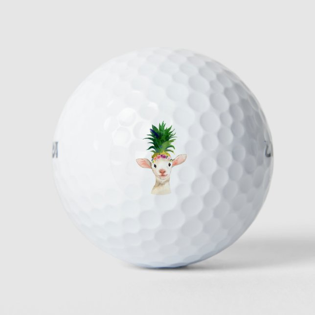 Ananas-Lamm-Karneval Golfball (Vorderseite)