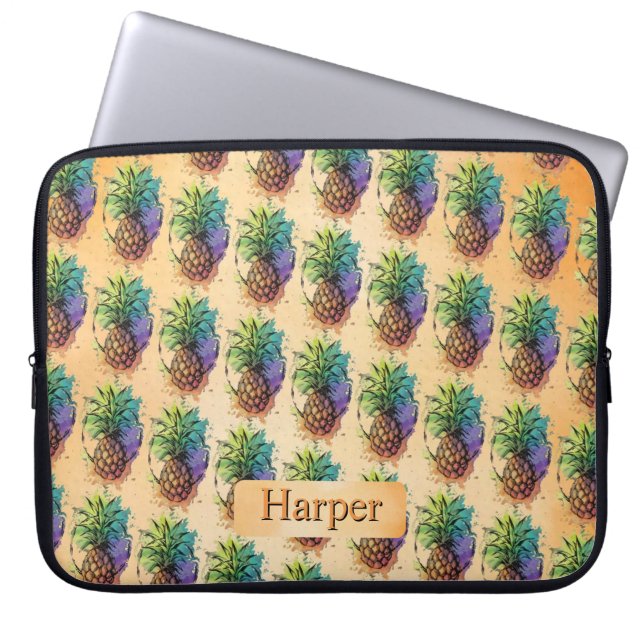 Ananas Laptopschutzhülle (Vorderseite)