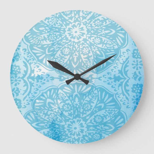 Ananas-Leben III Große Wanduhr (Vorderseite)