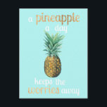 Ananas Lebensquote Postkarte<br><div class="desc">Ananas Life Quote Artist: Studio W | 156571D</div>