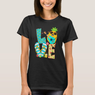 Ananas Liebe Mittagessen Lady Hallo Sommerwochen T-Shirt