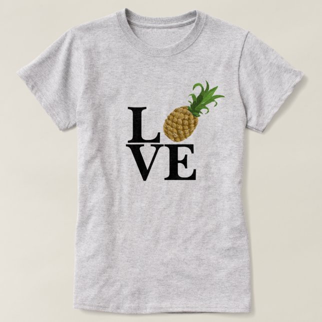 Ananas-Liebe T - Shirt (Design vorne)