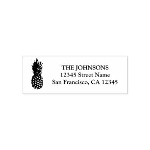 Ananas-Logo-Selbstfärbung der Rücksendeadresse Bri Permastempel