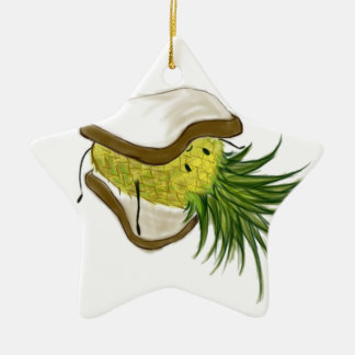 Ananas-Logo-Stern-Verzierung Keramik Ornament