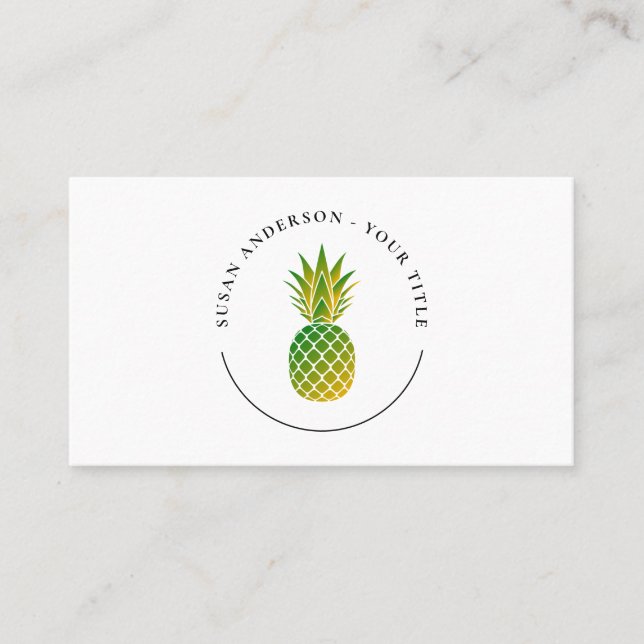 Ananas-Logo-Visitenkarte Visitenkarte (Vorderseite)