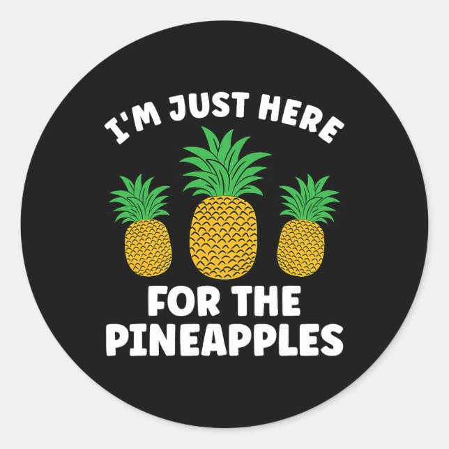 Ananas Lover Hawaii Fruchtananas Hawaiian Runder Aufkleber (Vorderseite)