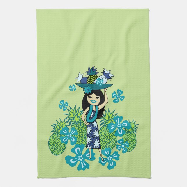 Ananas Luau Hawaiian Kitchtuch Handtuch (Vertikal)