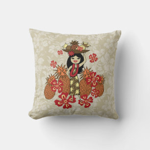 Ananas Luau Hawaiian Square Pillows Kissen